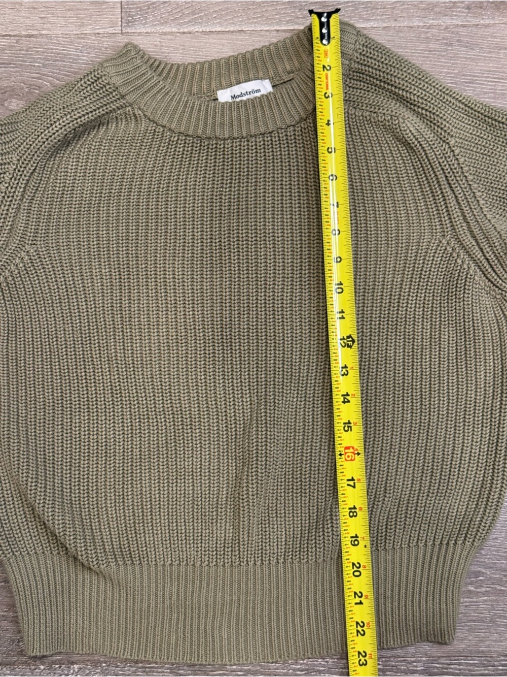 Modstrom Sage Green 100% Cotton Rosemd O-Neck 1108 — image 6 of 6
